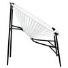 vidaXL Garden Egg Chair Black and White Poly Rattan