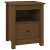 vidaXL Bedside Cabinet Honey Brown 40x35x49 cm Solid Wood Pine