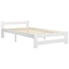 vidaXL Bed Frame without Mattress White Solid Wood 100x200 cm