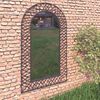 vidaXL Garden Wall Mirror Arched 60x110 cm Black