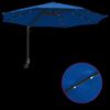 vidaXL Garden Parasol Manual Blue and Black 248 x 248 x 148 cm