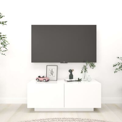 vidaXL TV Cabinet White 100x35x40 cm Engineered Wood