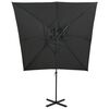 vidaXL Cantilever Garden Parasol with Double Top 250x250 cm Anthracite