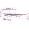vidaXL Bed Frame with Headboard and LED Grey Sonoma 150x200 cm King Size