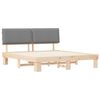 vidaXL Bed Frame with Upholstered Headboard Light Grey 180 x 200 cm