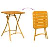 vidaXL Garden Table Mustard 55 x 55 x 73 cm Powder-coated Steel