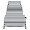 vidaXL Sun Lounger Grey 184x55x64 cm Solid Wood Acacia
