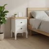 vidaXL Bedside Cabinet 2 pcs White 35x30x49 cm MDF