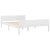 vidaXL Bed Frame without Mattress White Solid Wood Pine 140x200 cm