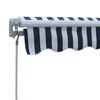 vidaXL Folding Awning 300 cm Navy Blue & White