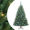 vidaXL Artificial Hinged Christmas Tree Green 150 cm PVC and Metal