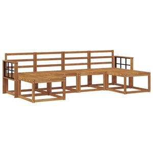 vidaXL Outdoor Sofa Set 6 pcs Natural Engineered Wood