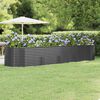 vidaXL Garden Raised Bed Galvanised Steel 396x100x68 cm Anthracite