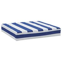 vidaXL Pallet Cushion Blue&White Stripe 60x60x8 cm Oxford Fabric