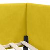 vidaXL Corner Bed Frame with Headboard Yellow 90 cm x 190 cm Velvet