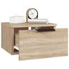 vidaXL Wall-mounted Bedside Cabinet Sonoma Oak 34x30x20 cm