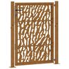 vidaXL Garden Gate 100x125 cm Weathering Steel Trace Design
