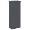 vidaXL Parcel Drop Box with Door Anthracite 44.5 x 29 x 110.5 cm Steel