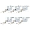 vidaXL Padlock 6 pcs Silver 4.2 x 1.9 x 4 cm Iron