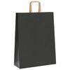vidaXL Paper Bags 50 pcs with Handles Black 32x12x42 cm