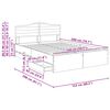vidaXL Bed Frame with Drawer Concrete Grey 150 x 200 cm Engineer Wood