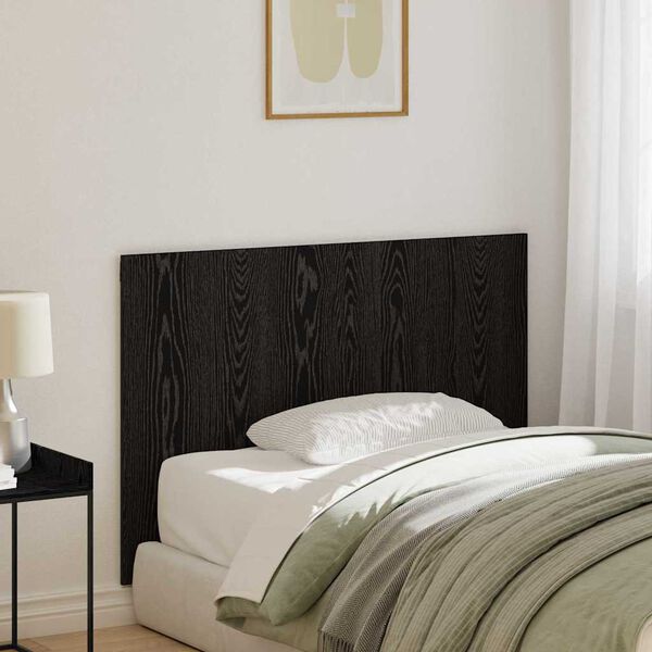 vidaXL Bed Headboard Wall-mounted Black Oak Engineered Wood