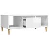 vidaXL Coffee Table High Gloss White 90x50x36,5 cm Engineered Wood