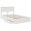 vidaXL Storage Bed with Headboard White 120 x 200 cm Engineered Wood