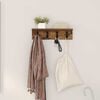 vidaXL Wall-Mounted Coat Rack Smoked Oak 40 x 10.5 x 10.5 cm