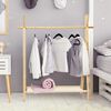 Storage Solutions Children's Clothing Rack with 1 Tier Pinewood