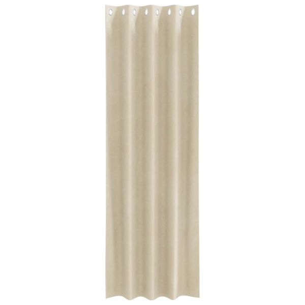 vidaXL Blackout Curtains 2 pcs Cream 140 x 260 cm Velvet