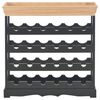 vidaXL Wine Cabinet Black 70x22.5x70.5 cm MDF