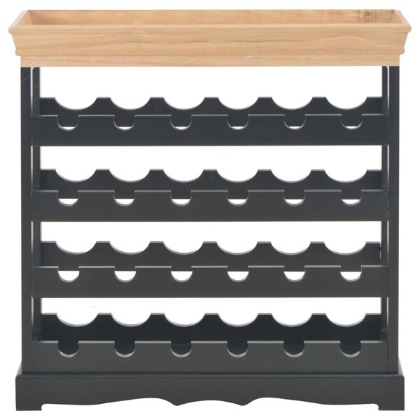 vidaXL Wine Cabinet Black 70x22.5x70.5 cm MDF