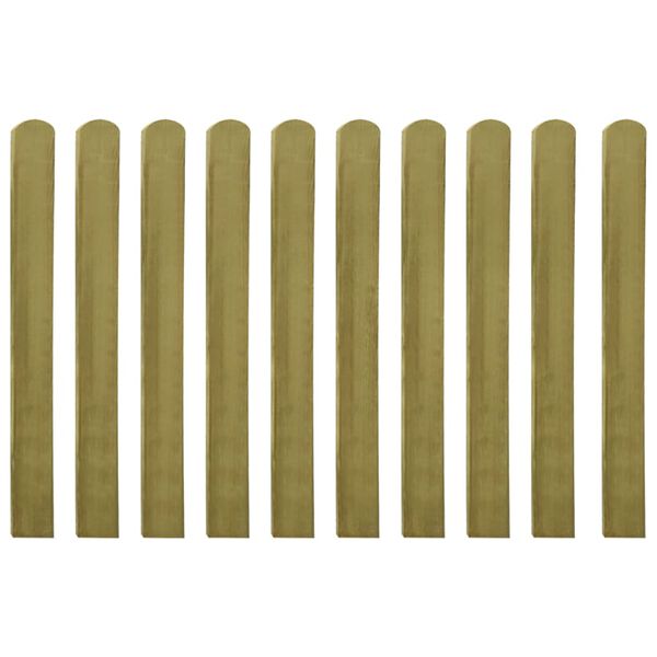 vidaXL Impregnated Fence Slats 10 pcs Wood 100 cm