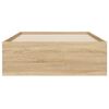 vidaXL Bed Frame with Drawers without Mattress Sonoma Oak 100x200 cm