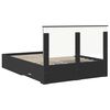 vidaXL Bed Frame Black and Silver 150 x 200 cm Engineered Wood