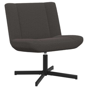 vidaXL Swivel Chair Dark Grey 63 x 75 x 76 cm Sheepskin