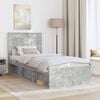 vidaXL Bed Frame Concerte Grey 100 x 200 cm Solid Pine Wood