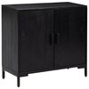 vidaXL Sideboard Black 75x35x70 cm Solid Pinewood