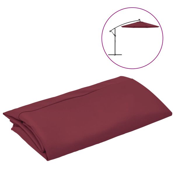 vidaXL Replacement Fabric for Cantilever Umbrella Bordeaux Red 350 cm