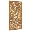 vidaXL Garden Wall Decoration 105x55 cm Corten Steel Leaf Design