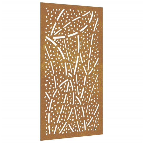 vidaXL Garden Wall Decoration 105x55 cm Corten Steel Leaf Design