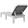 vidaXL 4-Way Height Adjustable Sun Lounger 155.5x57x28 cm Polypropylene