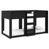 vidaXL Bunk Bed for Kids Black Oak 100 x 200 cm Engineered Wood