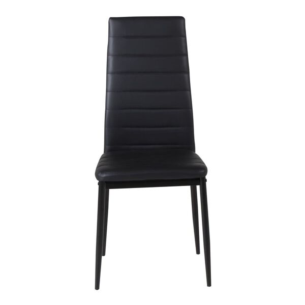 Venture Home Dining Chairs 2 pcs Slim Leather-look Black