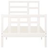 vidaXL Bed Frame without Mattress White 100x200 cm Solid Wood Pine