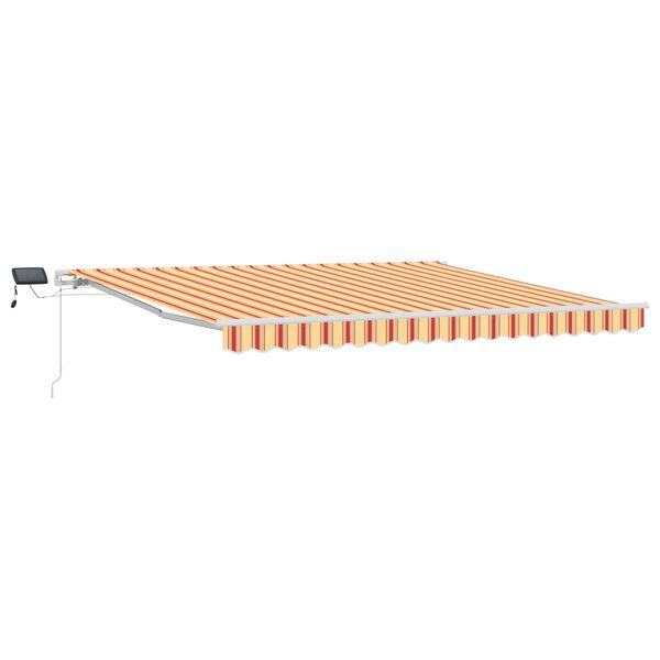 vidaXL Retractable Awning with Yellow and orange 400 x 300 cm Fabric