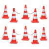 vidaXL Chain Cone Set with 10 m Chain Red and white