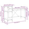 vidaXL Desk Old Wood 135 x 50 x 90 cm Engineered Wood