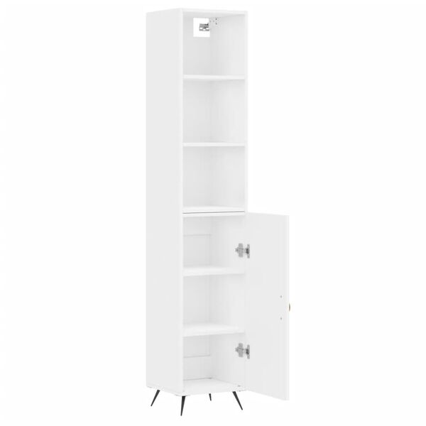 vidaXL Highboard White 34.5x34x180 cm Engineered Wood